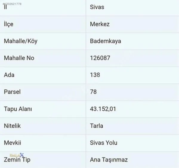 EMLAX’TAN BADEMKAYA’DA TEK TAPU 43 DÖNÜM TATLA